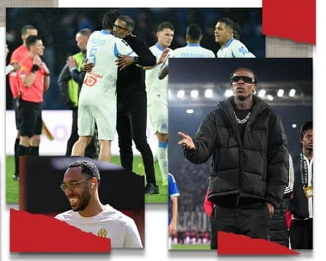 Habib Beye, Emmanuel Emegha and Pierre-Emerick Aubameyang.